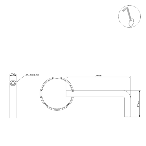 M5 Penta Pin L-Keys - Bicycle Bolts